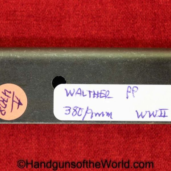Walther, PP, 9mm, Magazine, Clip, WWII, Era, WW2, German, Germany, Handgun, Pistol, Mag, Original, Collectible, Hand gun, 380, .380, acp, auto