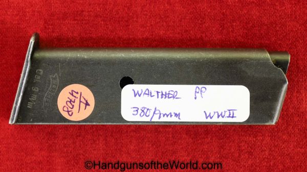 Walther, PP, 9mm, Magazine, Clip, WWII, Era, WW2, German, Germany, Handgun, Pistol, Mag, Original, Collectible, Hand gun, 380, .380, acp, auto