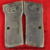 Walther, Model 4, Grips, Grip, Original, Collectible, German, Germany, Horn, Handgun, Pistol, Model, 4, IV, Model IV, Pair, Set, Pressed