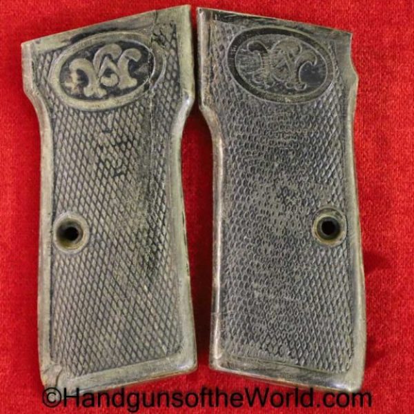 Walther, Model 4, Grips, Grip, Original, Collectible, German, Germany, Horn, Handgun, Pistol, Model, 4, IV, Model IV, Pair, Set, Pressed