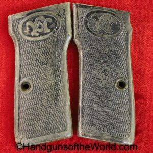 Walther, Model 4, Grips, Grip, Original, Collectible, German, Germany, Horn, Handgun, Pistol, Model, 4, IV, Model IV, Pair, Set, Pressed