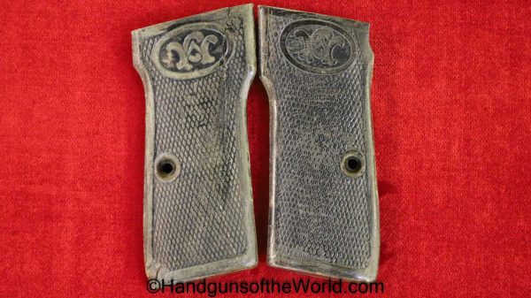 Walther, Model 4, Grips, Grip, Original, Collectible, German, Germany, Horn, Handgun, Pistol, Model, 4, IV, Model IV, Pair, Set, Pressed
