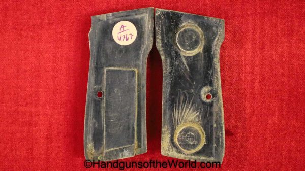 Walther, Model 4, Grips, Grip, Original, Collectible, German, Germany, Horn, Handgun, Pistol, Model, 4, IV, Model IV, Pair, Set, Pressed