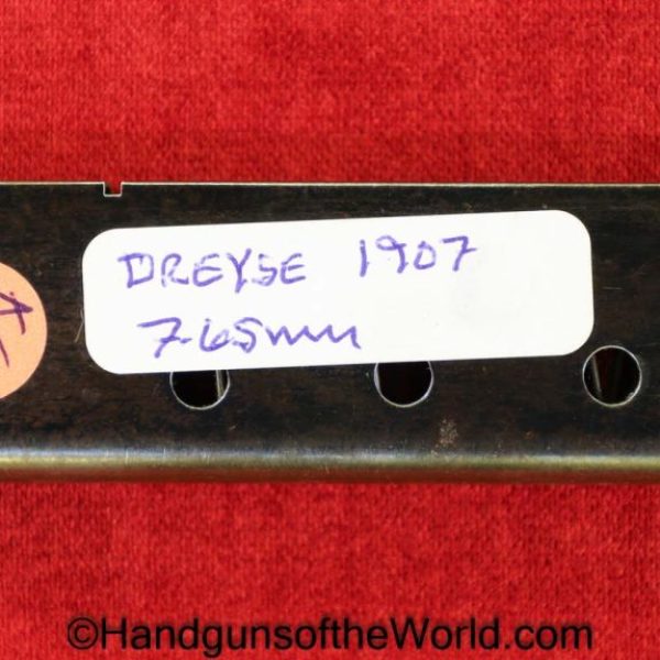 Dreyse, 1907, 7.65mm, Magazine, Clip, Mag, Original, Collectible, Handgun, Pistol, German, Germany, 7.65, 32, .32, acp, auto, Hand gun, Model, Pocket