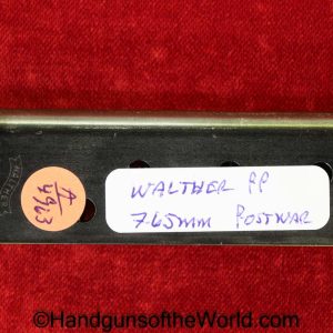 Walther, PP, 7.65mm, Magazine, Clip, Original, Collectible, Post War, Post-War, Handgun, Pistol, 32, .32, acp, auto, 7.65, German, Germany, Hand gun