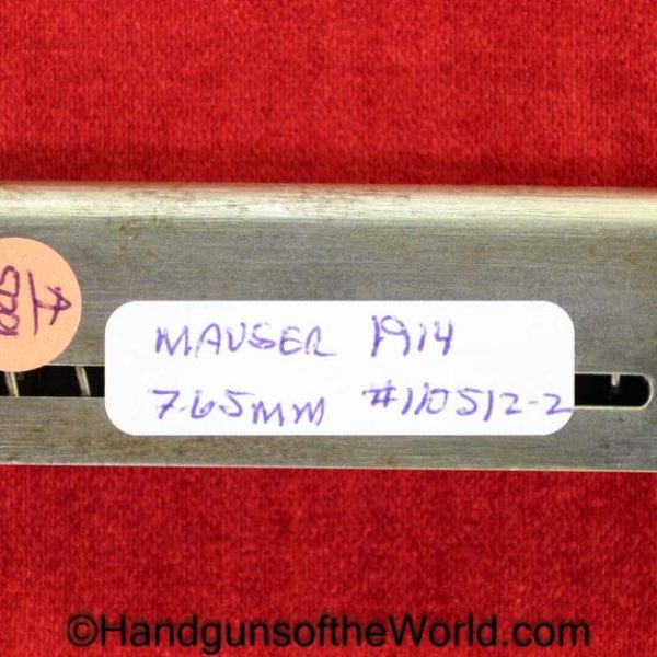 Mauser, 1914, 7.65mm, Magazine, Clip, Mag, Original, Collectible, Police, #110512-2,  #110512,  110512,  #110512-2, German, Germany, Handgun, Pistol, 32, .32