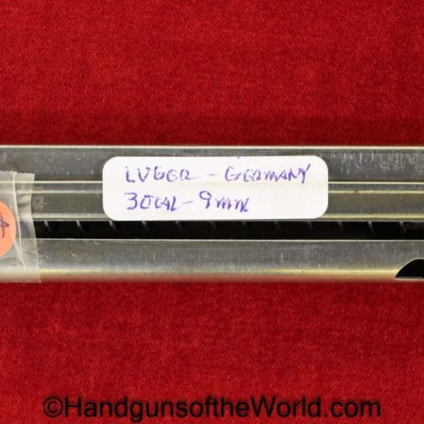 Luger, P.08, 9mm, .30, Wood Base, Magazine, Clip, Mag, Original, Collectible, P08, P 08, P-08, 30, Wood, Wooden, Base, 7.65, 7.65mm, Para, Parabellum