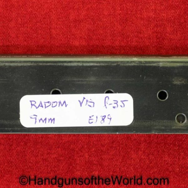 Radom, VIS, P-35, 9mm, German, Magazine, Clip, Mag, Original, Collectible, P35, P 35, P.35, Germany, WWII, WW2, E189, E/189, Handgun, Pistol, Hand gun