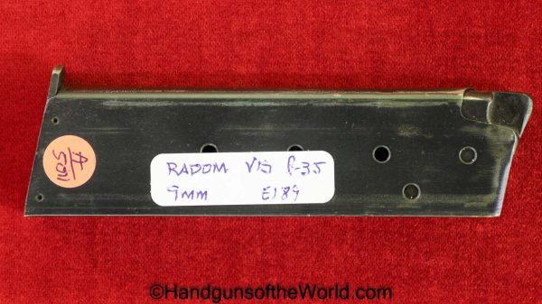 Radom, VIS, P-35, 9mm, German, Magazine, Clip, Mag, Original, Collectible, P35, P 35, P.35, Germany, WWII, WW2, E189, E/189, Handgun, Pistol, Hand gun