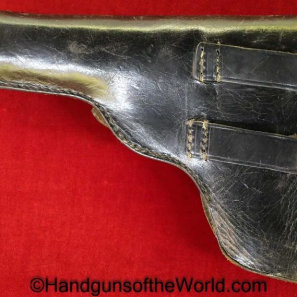Astra, 600, Holster, Black, leather, West German, Police, pattern, Geco, Retailer marked, Original, Collectible, West Germany, Handgun, Pistol, Post-War