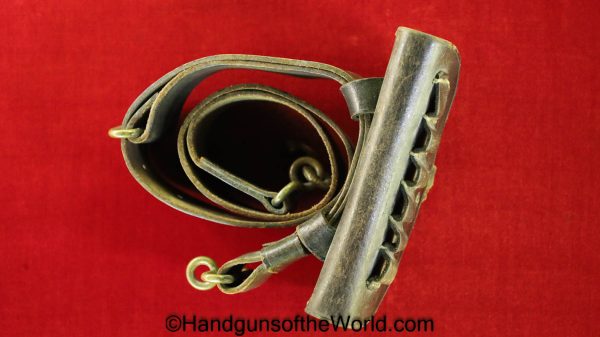 British, Belt, Ammo, Pouch, Brown, leather, brass S-Snake Belt buckle, Naval, pattern, ammunition, Martins BirmH-lin, 1916, Original, Collectible, WWI, WW1