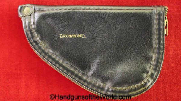 Browning, Baby, Pouch, Black, Vinyl, red, felt, Original, VP, Vest Pocket, FN, Collectible, Handgun, Hand gun, Pistol, Post War, Post-War