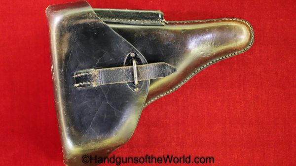 CZ-38, Holster, German, WWII, Black, leather, hard shell, CGH40, WaA41, 1940, CZ38, CZ 38, CZ, 38, Original, Collectible, Germany, WW2, cgh, 40, WaA 41