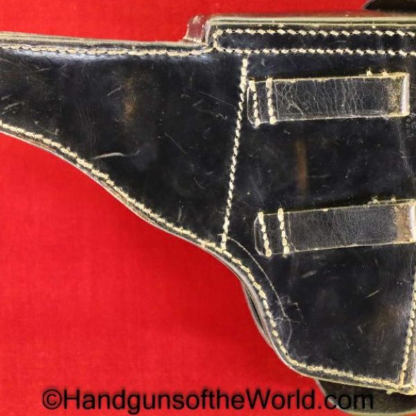 CZ-38, Holster, German, WWII, Black, leather, hard shell, CGH40, WaA41, 1940, CZ38, CZ 38, CZ, 38, Original, Collectible, Germany, WW2, cgh, 40, WaA 41