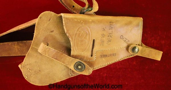 Colt, 1911A1, Shoulder Holster, WWII, Era, WW2, Holster, Brown, leather, Enger-Kress, Original, Collectible, 1911, Government, 45, .45, Shoulder