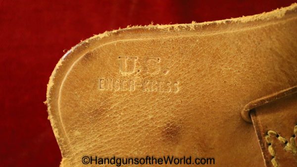 Colt, 1911A1, Shoulder Holster, WWII, Era, WW2, Holster, Brown, leather, Enger-Kress, Original, Collectible, 1911, Government, 45, .45, Shoulder