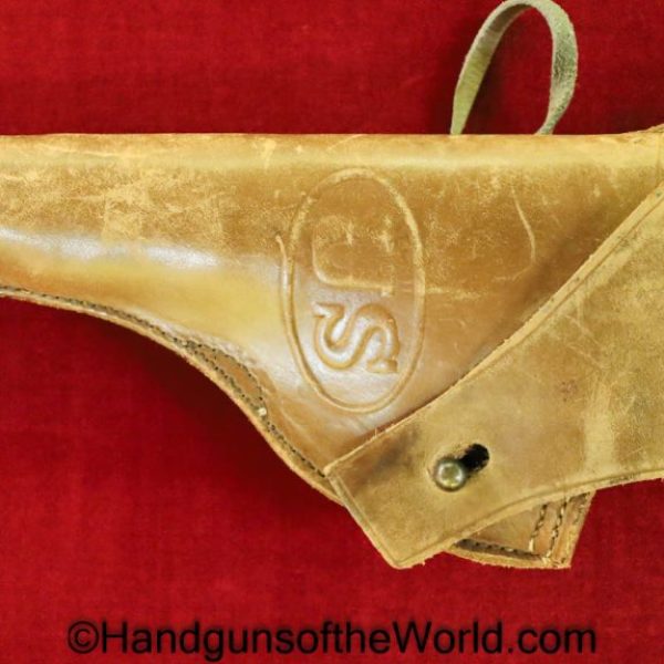 Colt, S&W, 1917, Revolver, Holster, Brown, Leather, US, G&K, 1917, AG, Original, Collectible, Model, WWI, WW1, Handgun, Smith and Wesson, Smith & Wesson