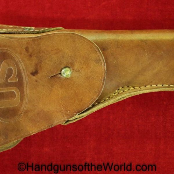 Colt, 1911A1, Holster, Dated, 1942, Russet, leather, US, Joseph H. Mosser, Original, Collectible, Handgun, Pistol, 1911, 45, .45, WWII, WW2, Mosser