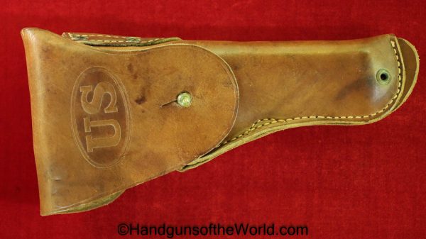 Colt, 1911A1, Holster, Dated, 1942, Russet, leather, US, Joseph H. Mosser, Original, Collectible, Handgun, Pistol, 1911, 45, .45, WWII, WW2, Mosser