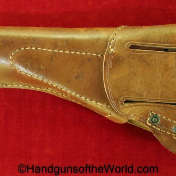 Colt, 1911A1, Holster, Dated, 1942, Russet, leather, US, Joseph H. Mosser, Original, Collectible, Handgun, Pistol, 1911, 45, .45, WWII, WW2, Mosser