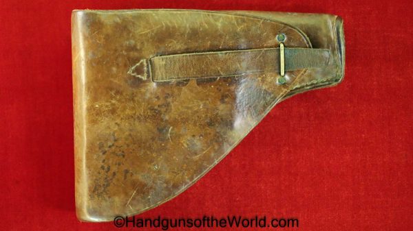 Frommer, Stop, Holster, Brown, leather, with dual spare magazine pouches, brass, Original, Collectible, WWI, WW1, Hungary, Hungarian, Handgun, Pistol