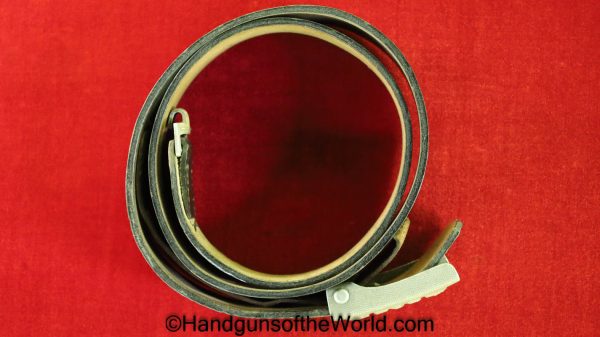 German, Red Cross, Belt, Buckle, Black, Leather, Albert Rammada-Blelefeld, Original, Collectible, Germany, WWII, WW2, Belt Buckle, Aluminum