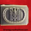 German, Red Cross, Belt, Buckle, Black, Leather, Albert Rammada-Blelefeld, Original, Collectible, Germany, WWII, WW2, Belt Buckle, Aluminum