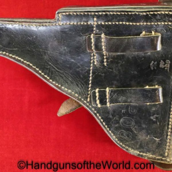 Luger, P.08, Holster, Dated, 1942, German, WWII, EQR, 42, P08, P 08, P-08, Original, Collectible, Germany, WW2, Handgun, Pistol, eqr42, eqr-42