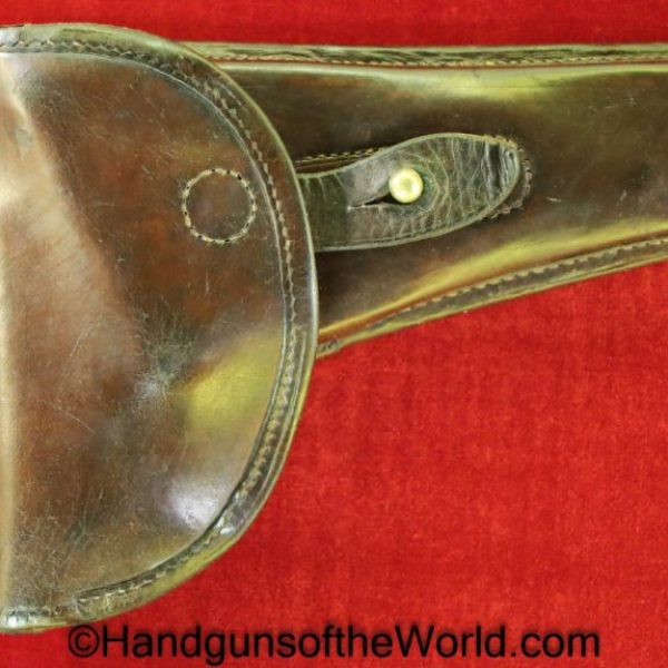 Steyr Hahn, 1911, Holster, 1912, Steyr, Hahn, Unmarked, formed, brown, leather, Original, Collectible, WWI, WW1, Austria, Austrian, Handgun, Pistol
