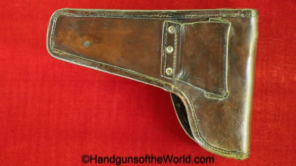 Steyr Hahn, 1911, Holster, 1912, Steyr, Hahn, Unmarked, formed, brown, leather, Original, Collectible, WWI, WW1, Austria, Austrian, Handgun, Pistol