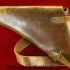 Webley, Mark I-VI, Navy, Pattern, Revolver, Holster, Original, Collectible, brown, leather, brass rivets, with shoulder straps, British, English, Naval
