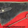 Webley, Mark I-VI, Service Revolver, Holster, Black, Leather, no top flap, Saddlers Federation, 1915, Original, Collectible, Revolver, Handgun, British