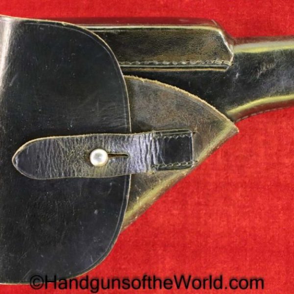 Walther, PP, Holster, SS, Pattern, Black, Leather, breakaway, DRGM, Akah, Original, Collectible, German, Germany, WWII, WW2, Handgun, Pistol, Break away