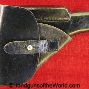 Walther, PP, Holster, SS, Pattern, Black, Leather, breakaway, DRGM, Akah, Original, Collectible, German, Germany, WWII, WW2, Handgun, Pistol, Break away