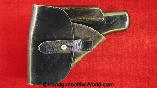 Walther, PP, Holster, SS, Pattern, Black, Leather, breakaway, DRGM, Akah, Original, Collectible, German, Germany, WWII, WW2, Handgun, Pistol, Break away
