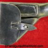 Walther, PPk, Holster, WWII, Era, Unmarked, brown, leather, breakaway, Original, Collectible, WW2, German, Germany, Handgun, Pistol, Break away