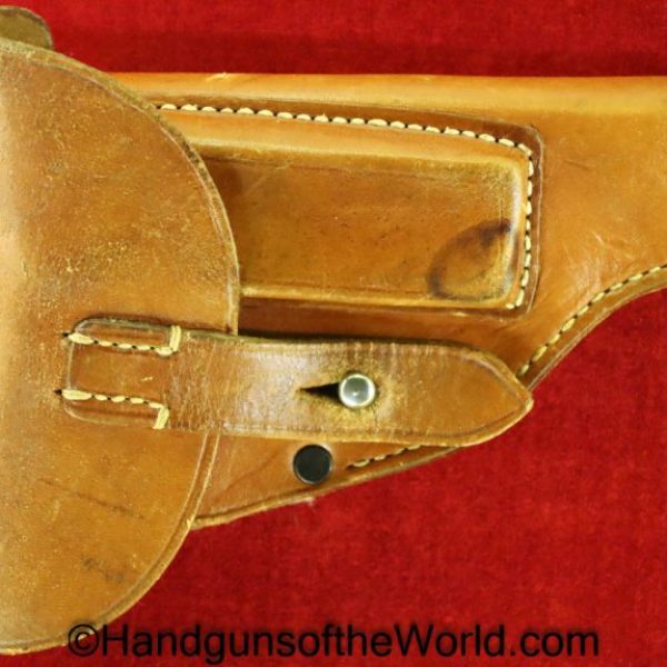 Walther, PP, Holster, German, WWII, Dated, 1942, Brown, leather, general purpose, pattern, Germany, WW2, DTV42, 42, dtv, Original, Collectible, Handgun