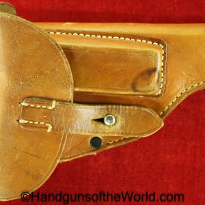 Walther, PP, Holster, German, WWII, Dated, 1942, Brown, leather, general purpose, pattern, Germany, WW2, DTV42, 42, dtv, Original, Collectible, Handgun