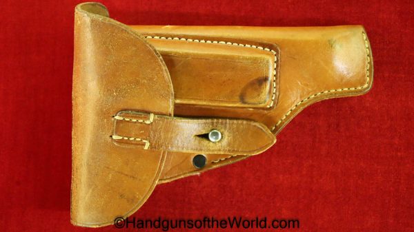 Walther, PP, Holster, German, WWII, Dated, 1942, Brown, leather, general purpose, pattern, Germany, WW2, DTV42, 42, dtv, Original, Collectible, Handgun