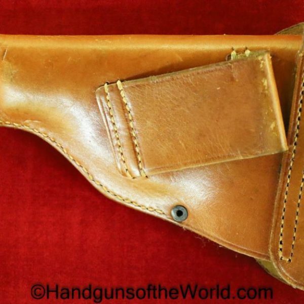 Walther, PP, Holster, German, WWII, Dated, 1942, Brown, leather, general purpose, pattern, Germany, WW2, DTV42, 42, dtv, Original, Collectible, Handgun