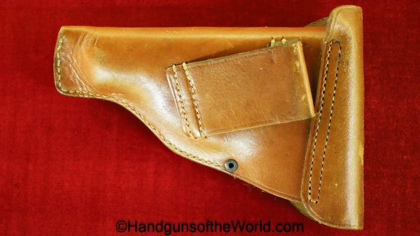 Walther, PP, Holster, German, WWII, Dated, 1942, Brown, leather, general purpose, pattern, Germany, WW2, DTV42, 42, dtv, Original, Collectible, Handgun