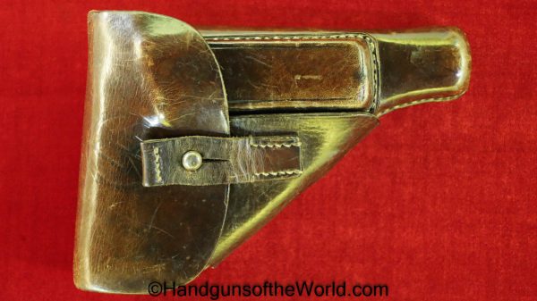 Walther, PP, Holster, SA, brown, Leather, breakaway, DRGM, Akah, Original, Collectible, German, Germany, WWII, WW2, Handgun, Pistol, Break away
