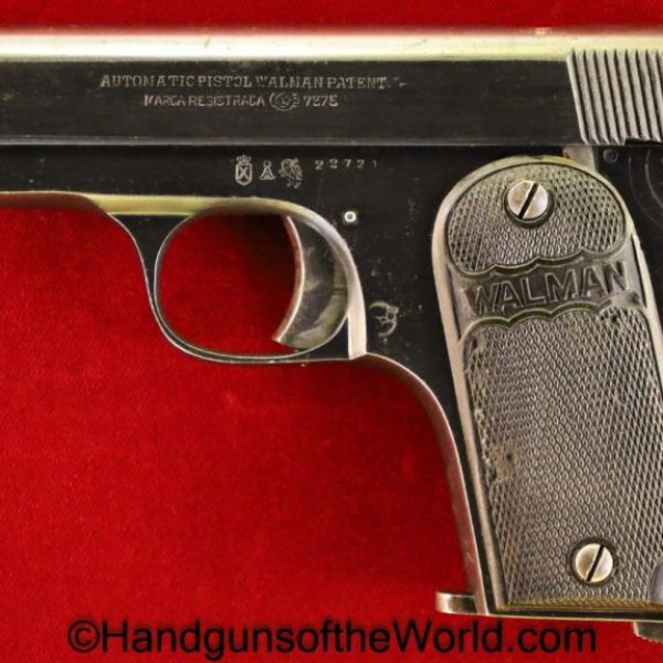 Walman, Pocket, 7.65mm, Akah, Retailer Marked, Spain, Spanish, German, Germany, Handgun, Pistol, C&R, Collectible, 32, .32, acp, auto, 7.65, Hand gun