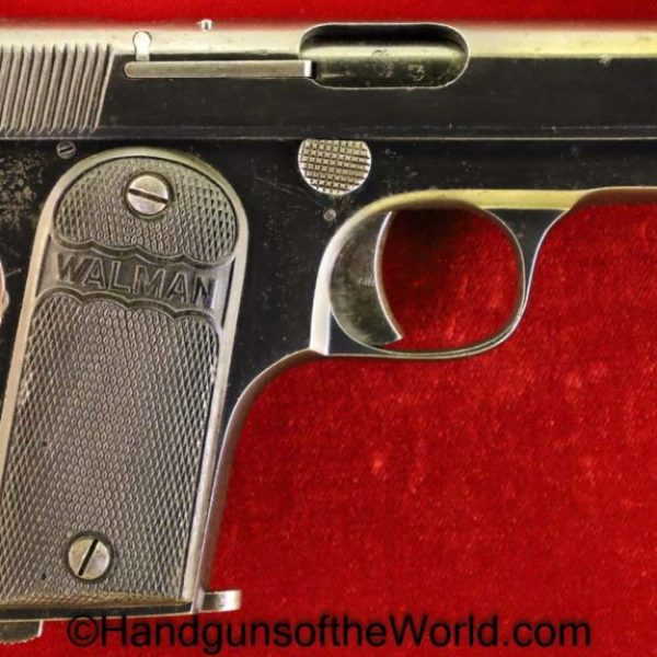 Walman, Pocket, 7.65mm, Akah, Retailer Marked, Spain, Spanish, German, Germany, Handgun, Pistol, C&R, Collectible, 32, .32, acp, auto, 7.65, Hand gun