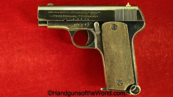 Bestegui Hermanos, Model 1914, 7.65mm, with Capture Paper, with Diary, WWII, WW2, Spain, Spanish, Handgun, Pistol, C&R, Collectible, Capture Paper, 32, .32
