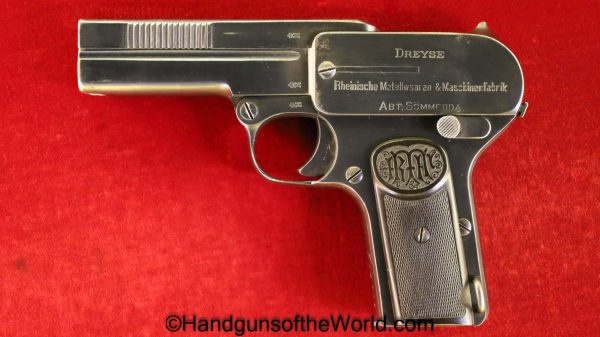 Dreyse, 1907, 7.65mm, Machine Gun, Unit Marked, Full Rig, German, Germany, Handgun, Pistol, C&R, Collectible, with Holster, MG, Unit, 32, .32, acp, auto