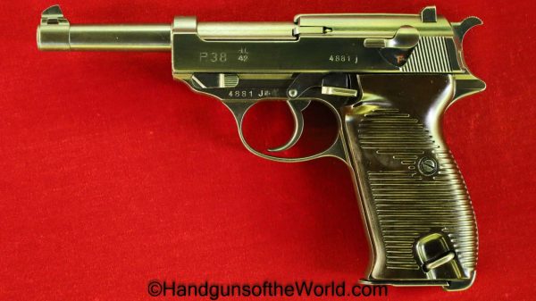 Walther, P-38, AC-42, 9mm, German, WWII, WW2, Germany, Handgun, Pistol, C&R, Collectibles, P38, 1942, ac, 42, P 38, P.38, ac42, Hand gun