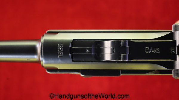 Luger P.08, 9mm, Mauser S/42-1936, German WWII Issue - Image 10