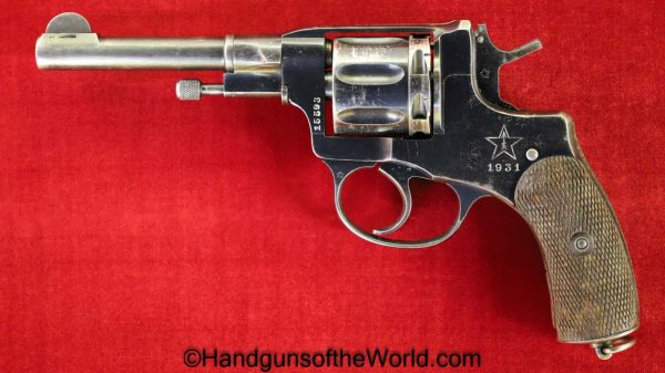 Russian, 1895, Nagant, Revolver, 7.62mm, Dated, 1931, with Capture Paper, Russia, Soviet, Soviet Union, WWII, WW2, Capture Paper, Handgun, C&R, Collectible