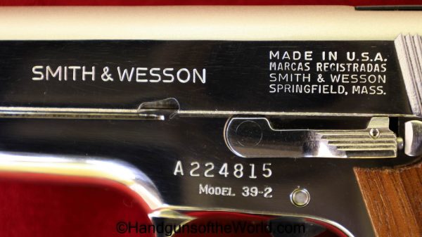 S&W, Model 39-2, 9mm, Factory Nickel, in Box, Boxed, with Box, Model, 39, -2, 39-2, Nickel, Handgun, Pistol, Collectible, Smith and Wesson, Americana, USA